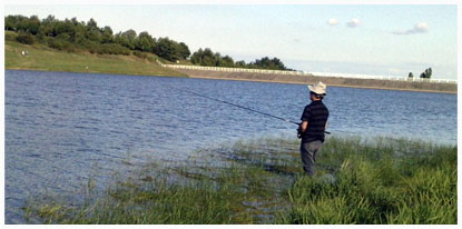 Peche en aout au lac de la madone